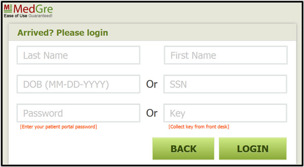 MedGre Check In System