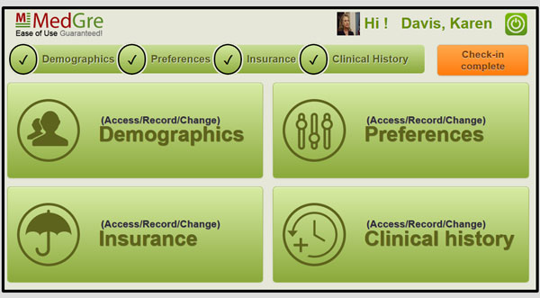 MedGre Check In System